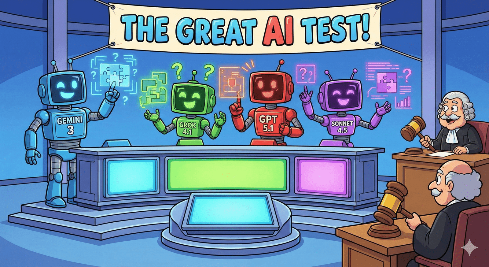 Read more about the article Gemini 3 vs. GP 5.1 vs. Grok 4.1 vs. Sonnet 4.5. Costs, token usage, and more